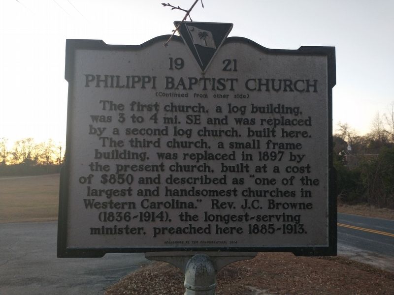 Philippi Baptist Church Marker image. Click for full size.
