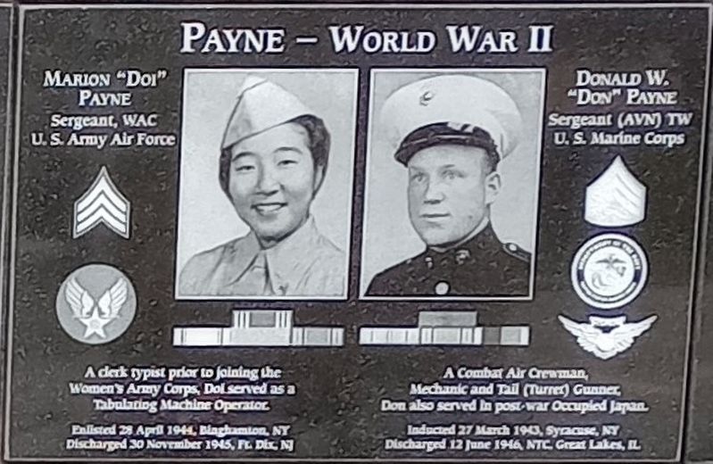 Payne-World War II Marker image. Click for full size.