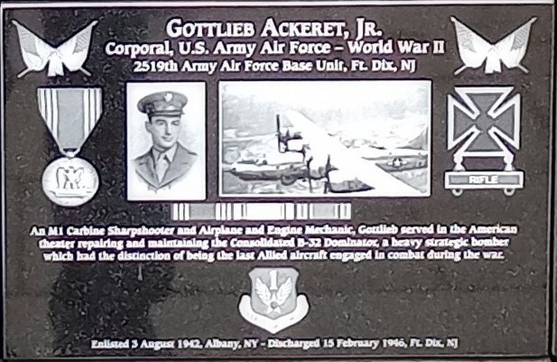 Gottlieb Ackeret, Jr. Marker image. Click for full size.