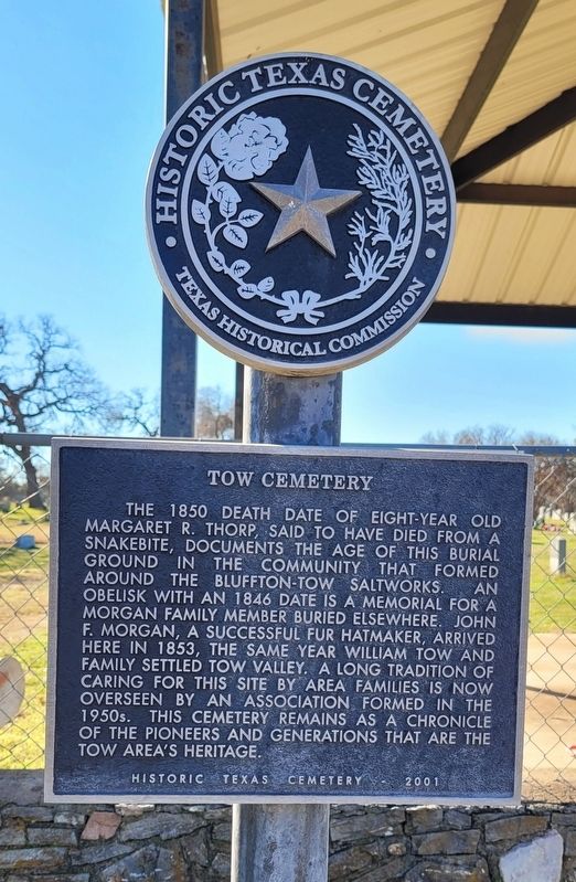Tow Cemetery Marker image. Click for full size.
