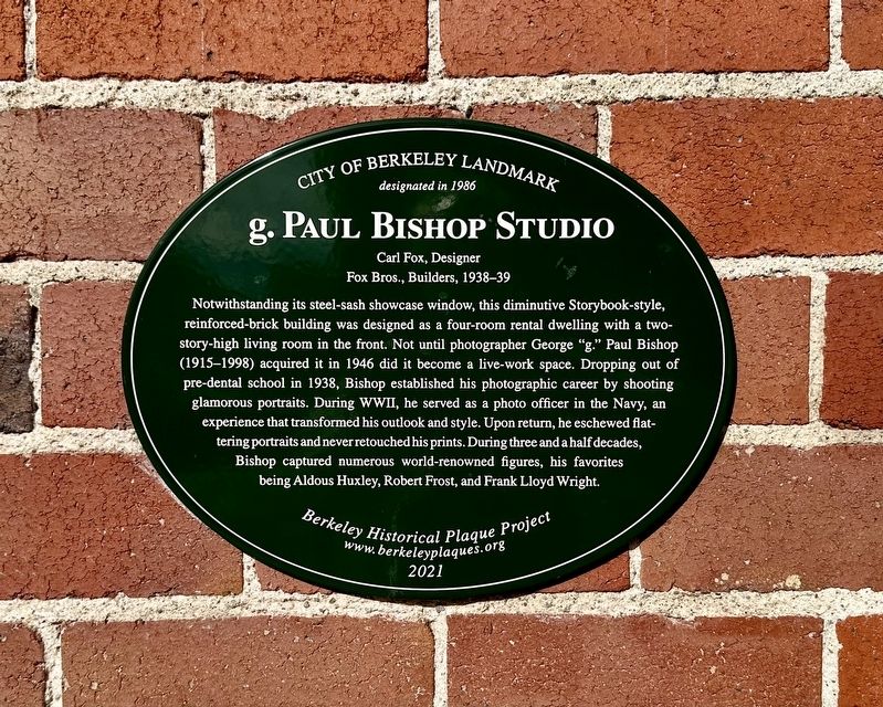 g. Paul Bishop Studio Marker. Click for full size. g. Paul Bishop Studio Marker image. Click for full size.