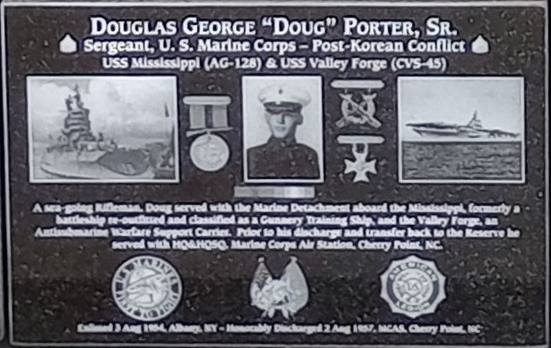 Douglas George "Doug" Porter, Sr. Marker image. Click for full size.