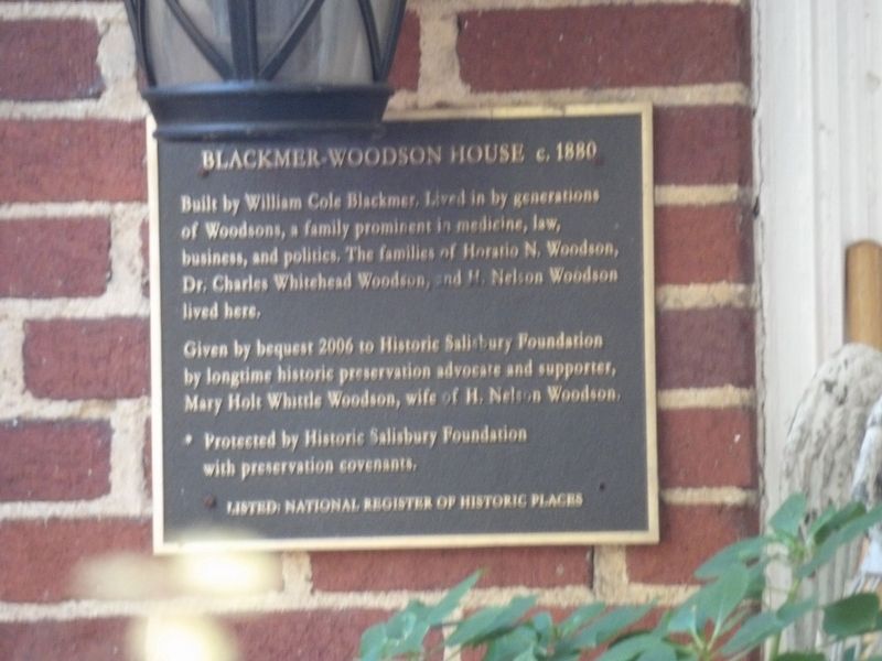 Blackmer-Woodson House c. 1880 Marker. Click for full size. Blackmer-Woodson House c. 1880 Marker image. Click for full size.