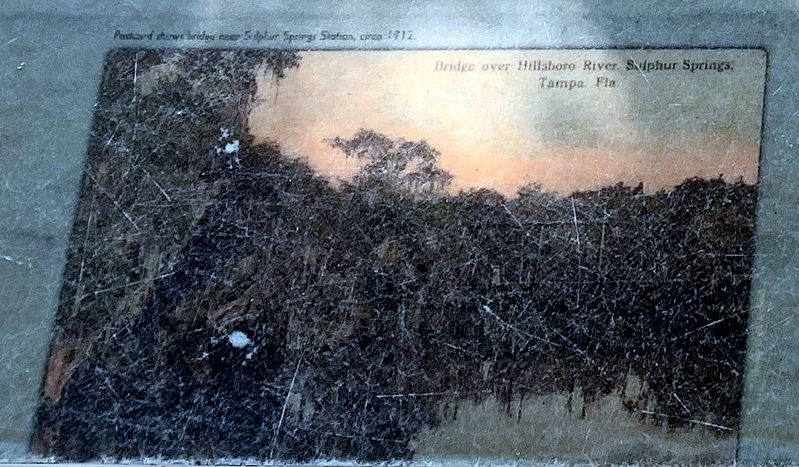 Postcard shows bridge bear Sulphur Springs Station, Circa 1912. image. Click for full size.