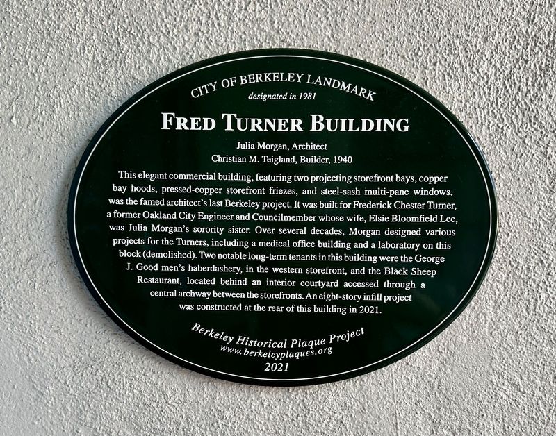 Fred Turner Building Marker image. Click for full size.
