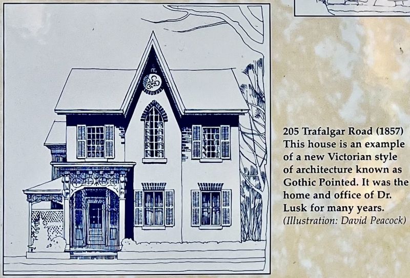Heritage Homes of Trafalgar Road and George's Square marker detail image. Click for full size.