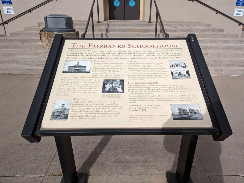 The Fairbanks Schoolhouse Marker image. Click for full size.