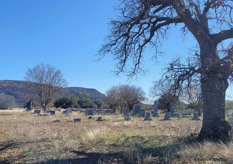 The view of the Huffman Cemetery from the gate image. Click for full size.