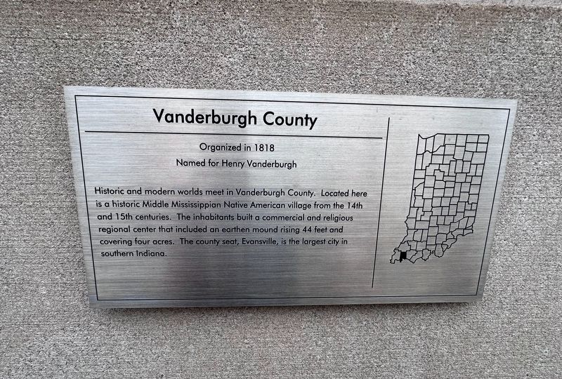 Vanderburgh County Marker image. Click for full size.