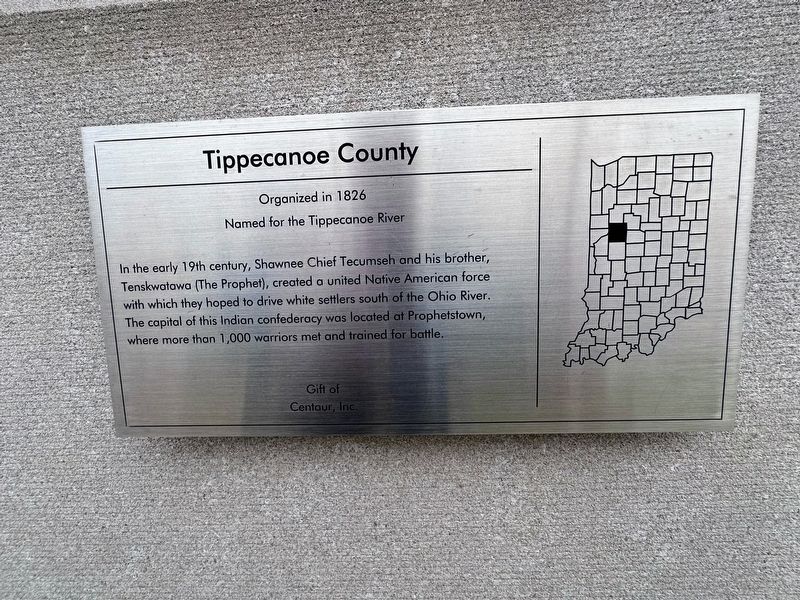 Tippecanoe County Marker image. Click for full size.