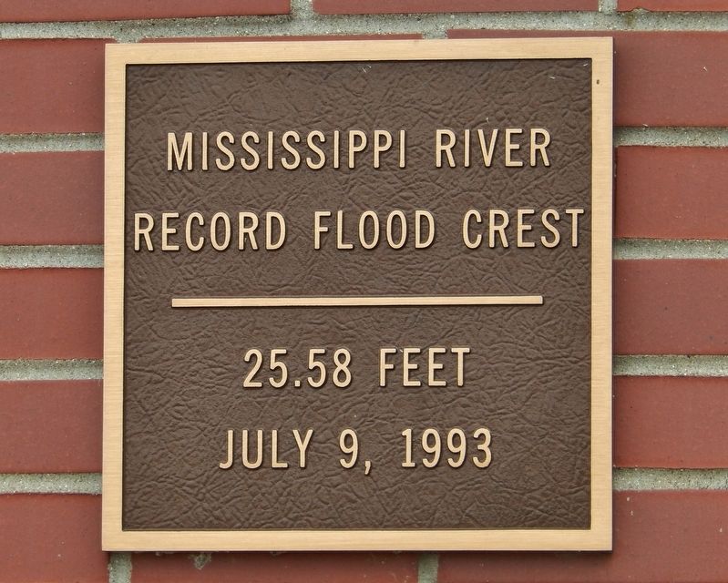 Mississippi River Record Flood Crest Marker image. Click for full size.