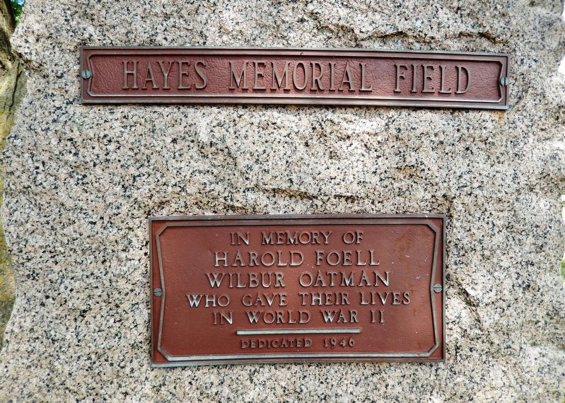 Hayes Memorial Field Marker. Click for full size. Hayes Memorial Field Marker image. Click for full size.