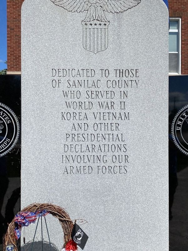 Sanilac County Veterans Memorial Marker. Click for full size. Sanilac County Veterans Memorial Marker image. Click for full size.