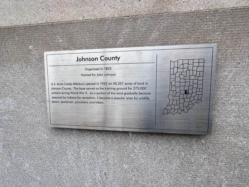 Johnson County Marker. Click for full size. Johnson County Marker image. Click for full size.
