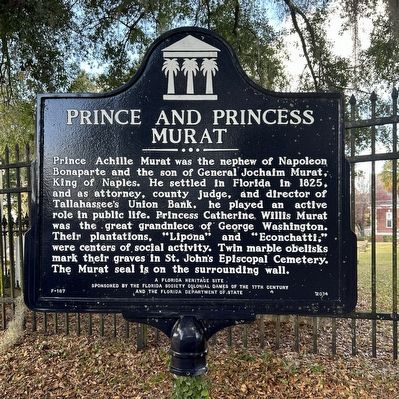 Prince and Princess Murat Marker (replacement) image. Click for full size.