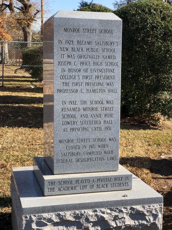 Monroe Street School Marker. Click for full size. Monroe Street School Marker image. Click for full size.