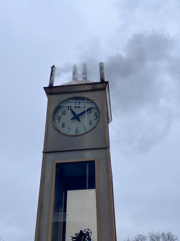 The Indiana Steam Clock Marker. Click for full size. The Indiana Steam Clock Marker image. Click for full size.