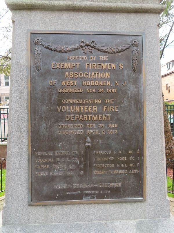 Exempt Firemens Association Marker. Click for full size. Exempt Firemens Association Marker image. Click for full size.