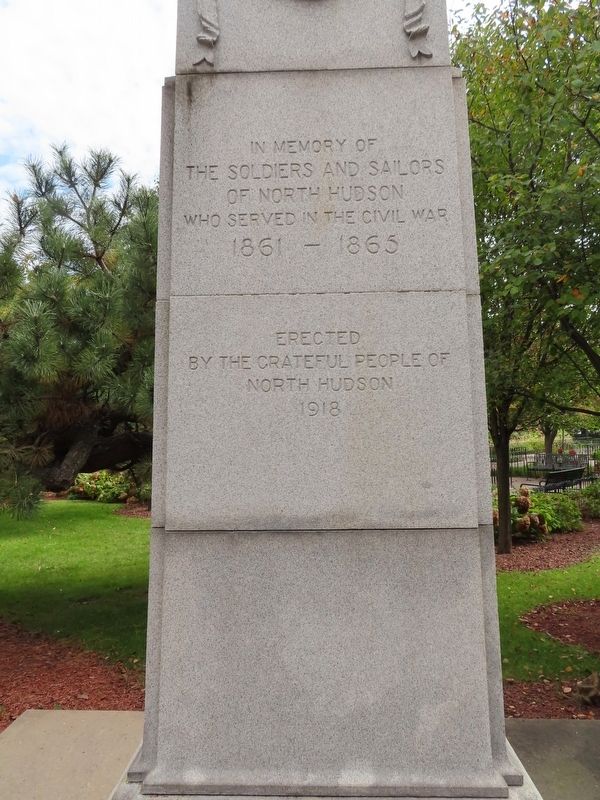North Hudson Civil War Monument. Click for full size. North Hudson Civil War Monument image. Click for full size.