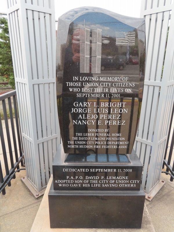 Union City 9/11 Memorial. Click for full size. Union City 9/11 Memorial image. Click for full size.