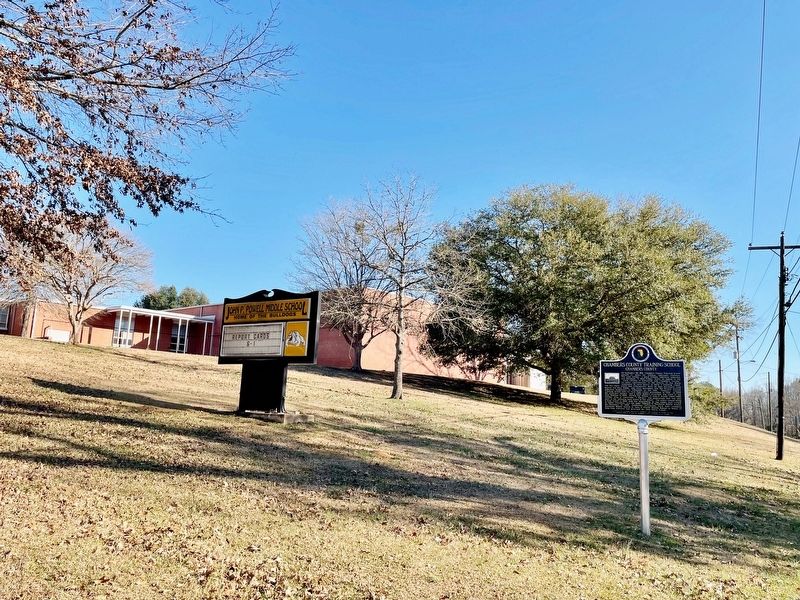 Chambers County Training School Marker at John Powell Middle School. image. Click for full size.