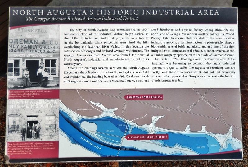 North Augusta's Historic Industrial Area Marker image. Click for full size.
