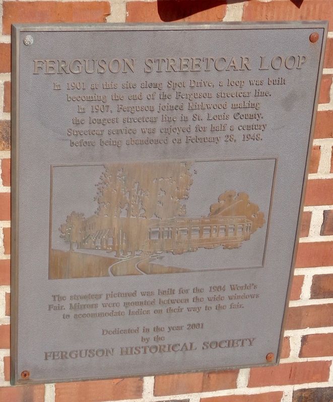 Ferguson Streetcar Loop Marker image. Click for full size.