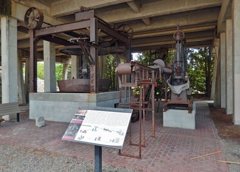 Pottery Production in North Augusta Marker image. Click for full size.