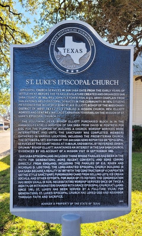 St. Luke's Episcopal Church Marker image. Click for full size.