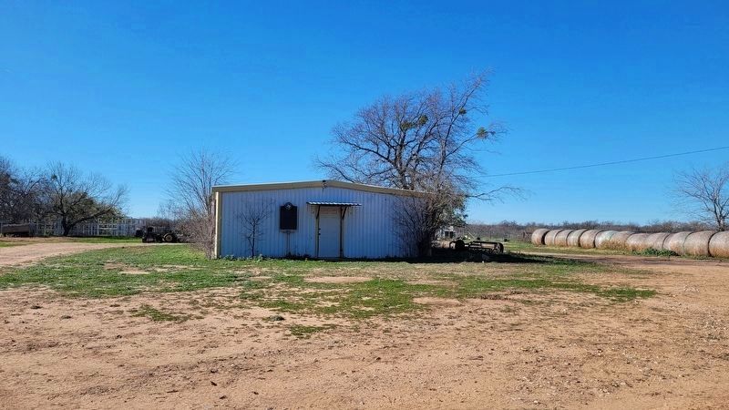 The Harkeyville Community Hall and Marker image. Click for full size.
