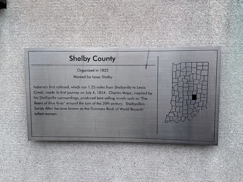 Shelby County Marker. Click for full size. Shelby County Marker image. Click for full size.