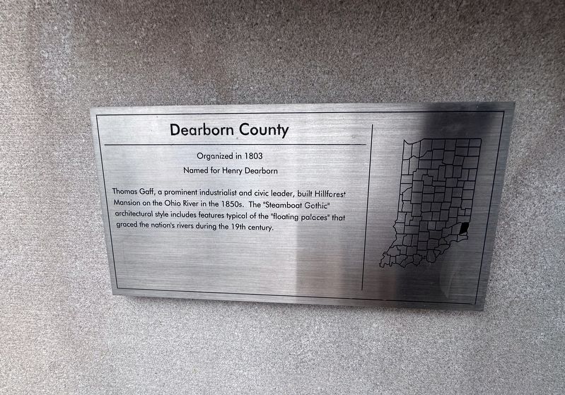 Dearborn County Marker image. Click for full size.