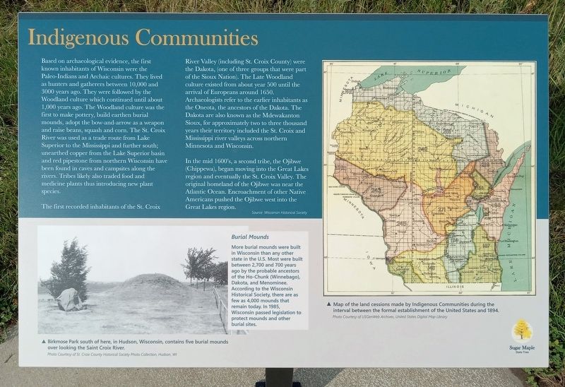 Indigenous Communities Marker. Click for full size. Indigenous Communities Marker image. Click for full size.