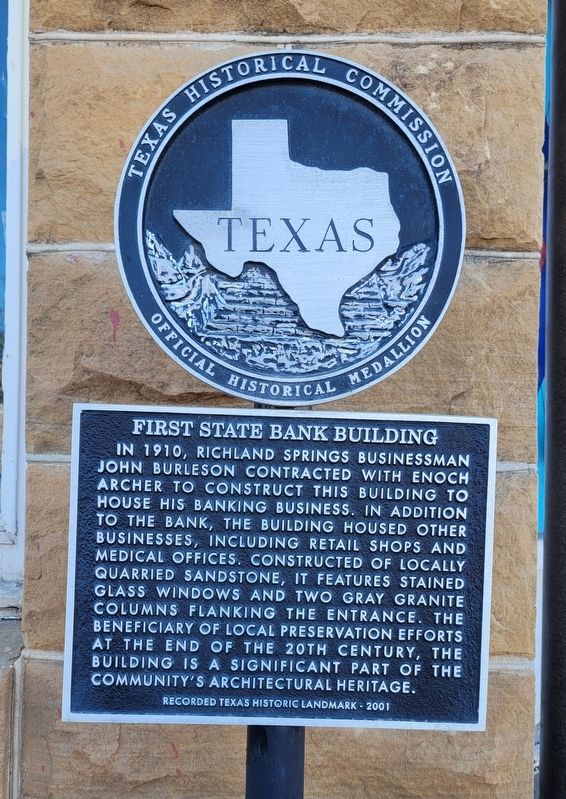 First State Bank Building Marker image. Click for full size.