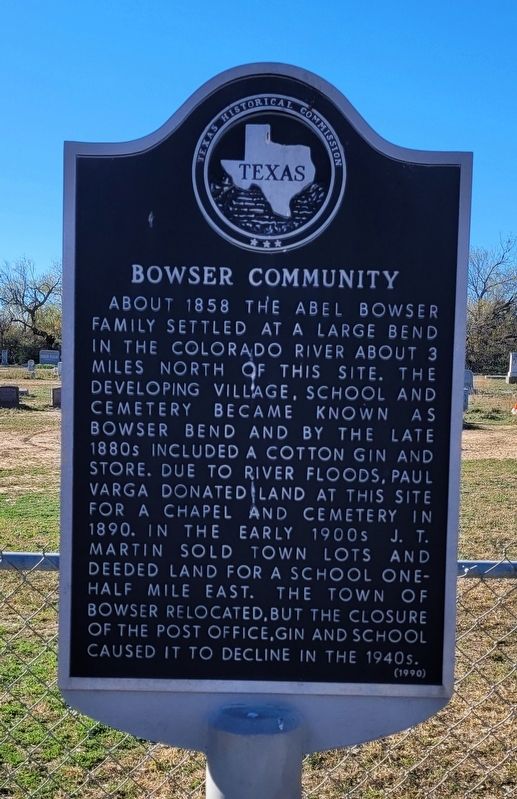 Bowser Community Marker image. Click for full size.