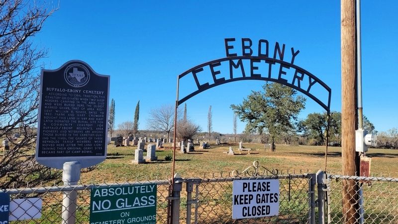 The Buffalo-Ebony Cemetery and Marker image. Click for full size.