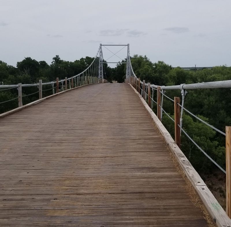 The wooden deck of the Regency Suspension Bridge image. Click for full size.