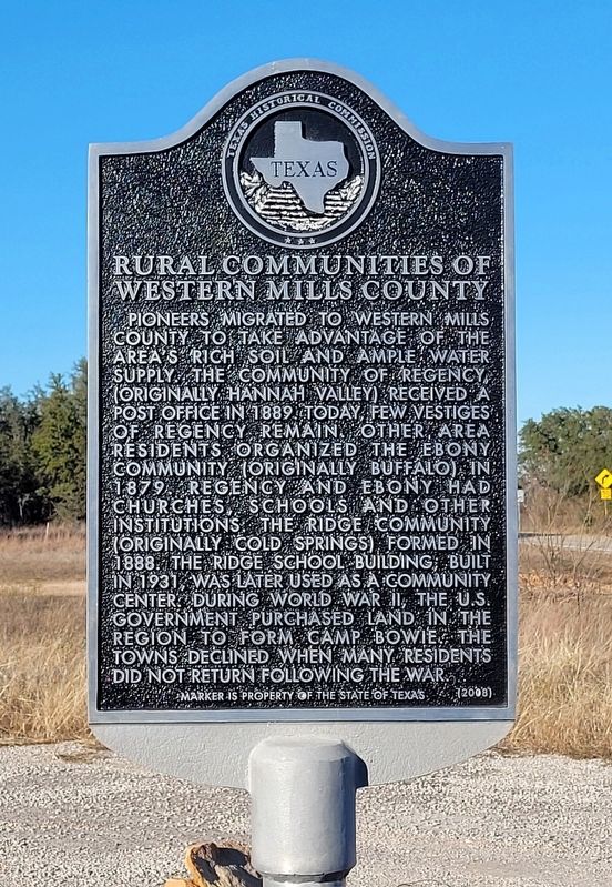Rural Communities of Western Mills County Marker image. Click for full size.