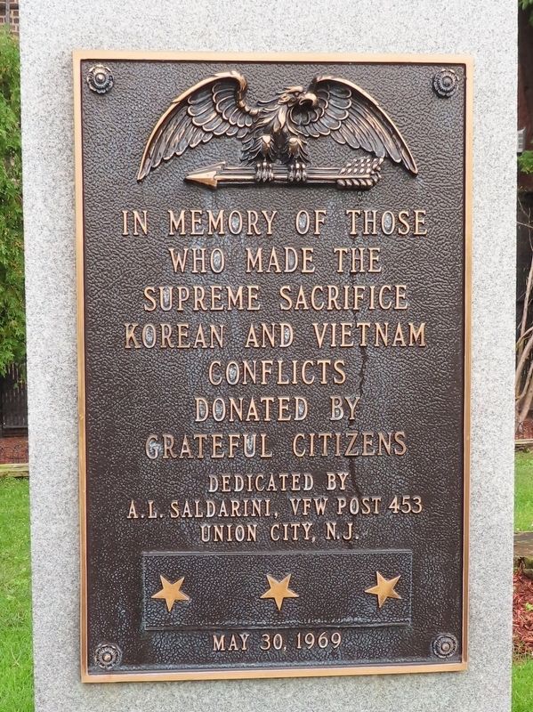 Union City Korean and Vietnam Wars Memorial image. Click for full size.