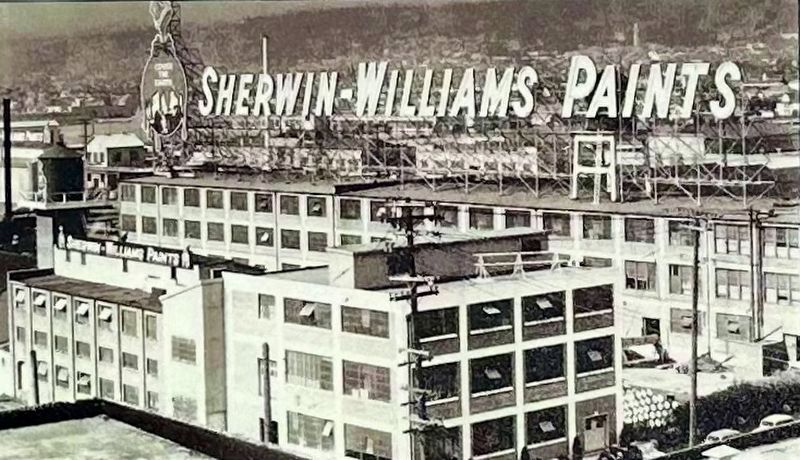 Marker photo and caption: Sherwin-Williams sign image. Click for full size.