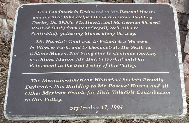Pascual Huerta Memorial Marker. Click for full size. Pascual Huerta Memorial Marker image. Click for full size.