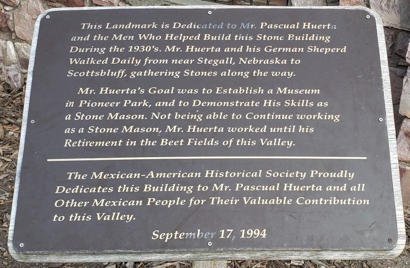 Pascual Huerta Memorial Marker image. Click for full size.