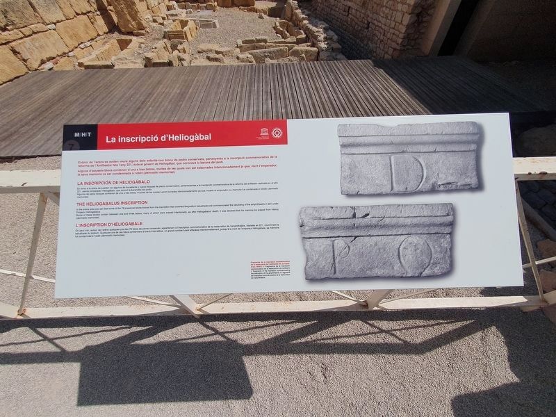 La inscripci� d'Heliog�bal / The Inscription of Heliogabalus Marker image. Click for full size.