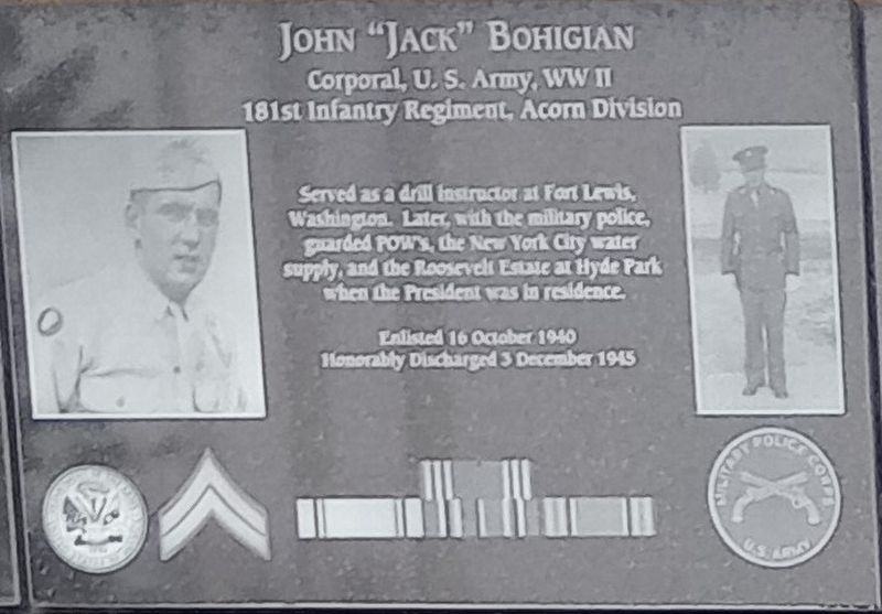 John "Jack" Bohigian Marker. Click for full size. John "Jack" Bohigian Marker image. Click for full size.