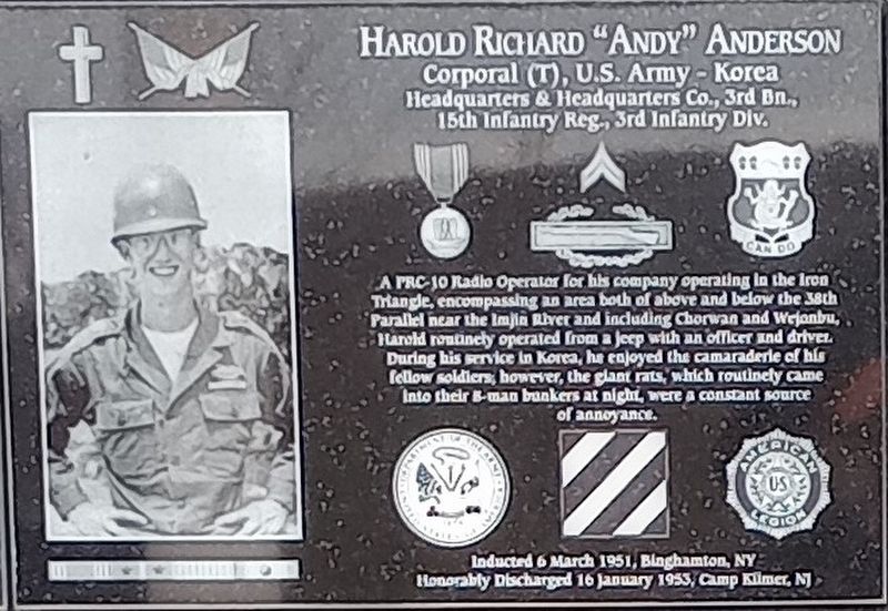 Harold Richard "Andy" Anderson Marker. Click for full size. Harold Richard "Andy" Anderson Marker image. Click for full size.