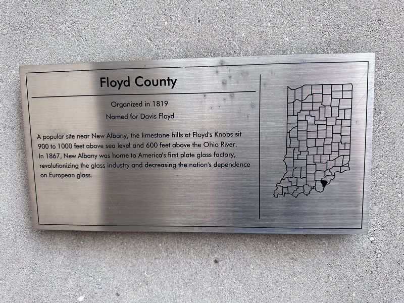 Floyd County Marker. Click for full size. Floyd County Marker image. Click for full size.