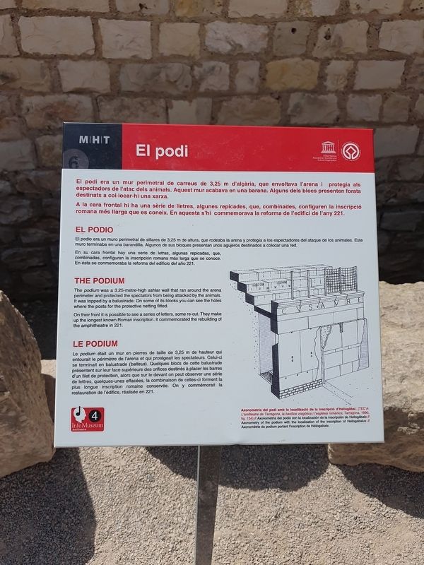 El podi / The Podium Marker. Click for full size. El podi / The Podium Marker image. Click for full size.