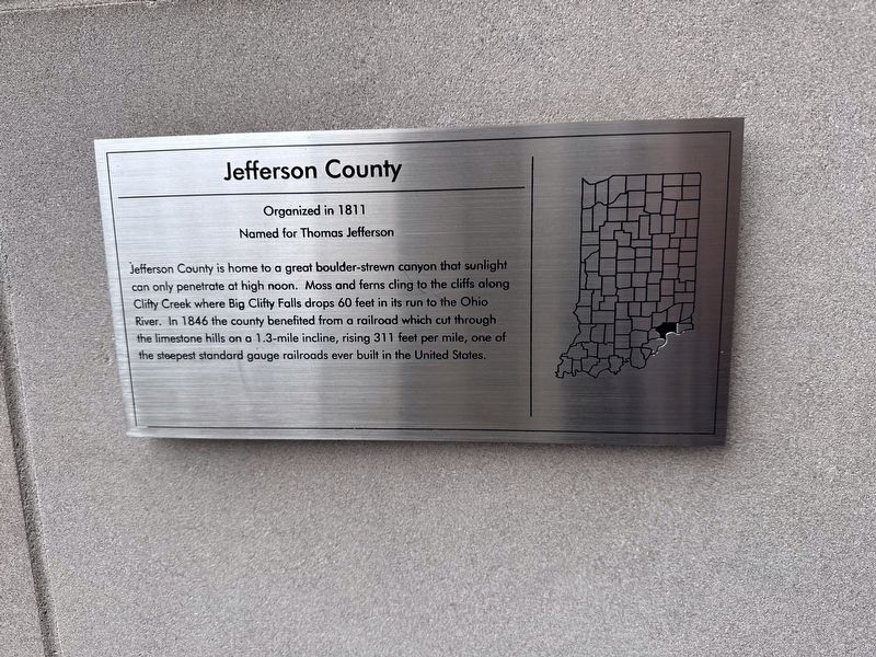 Jefferson County Marker. Click for full size. Jefferson County Marker image. Click for full size.