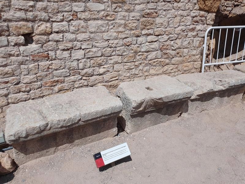 Remnants of the balustrade of the podium. Click for full size. Remnants of the balustrade of the podium image. Click for full size.
