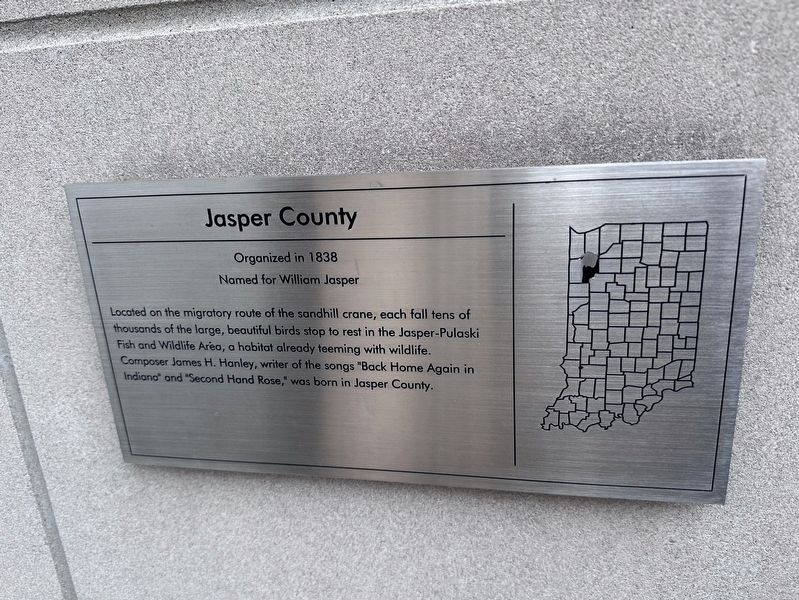 Jasper County Marker image. Click for full size.